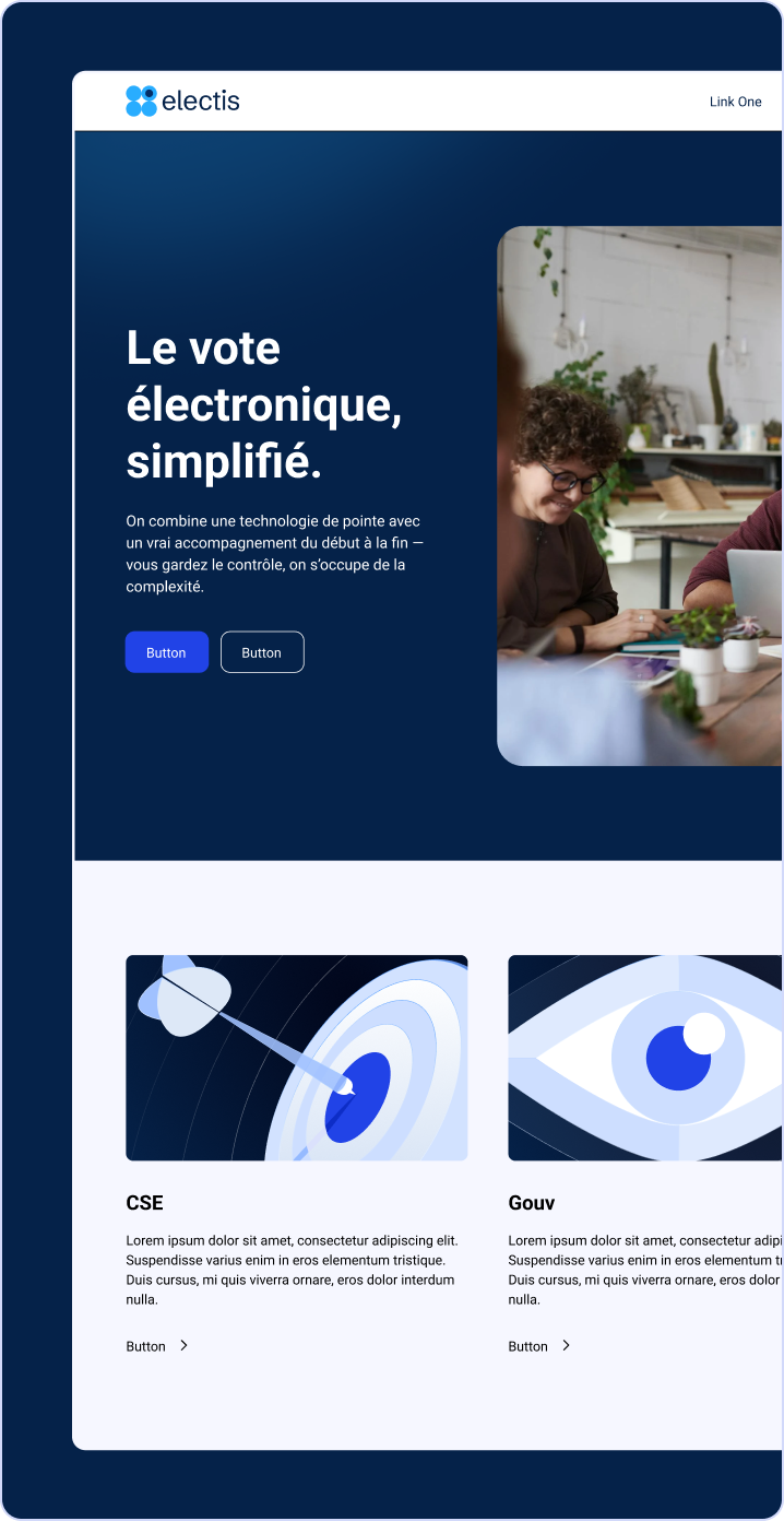The Electis website