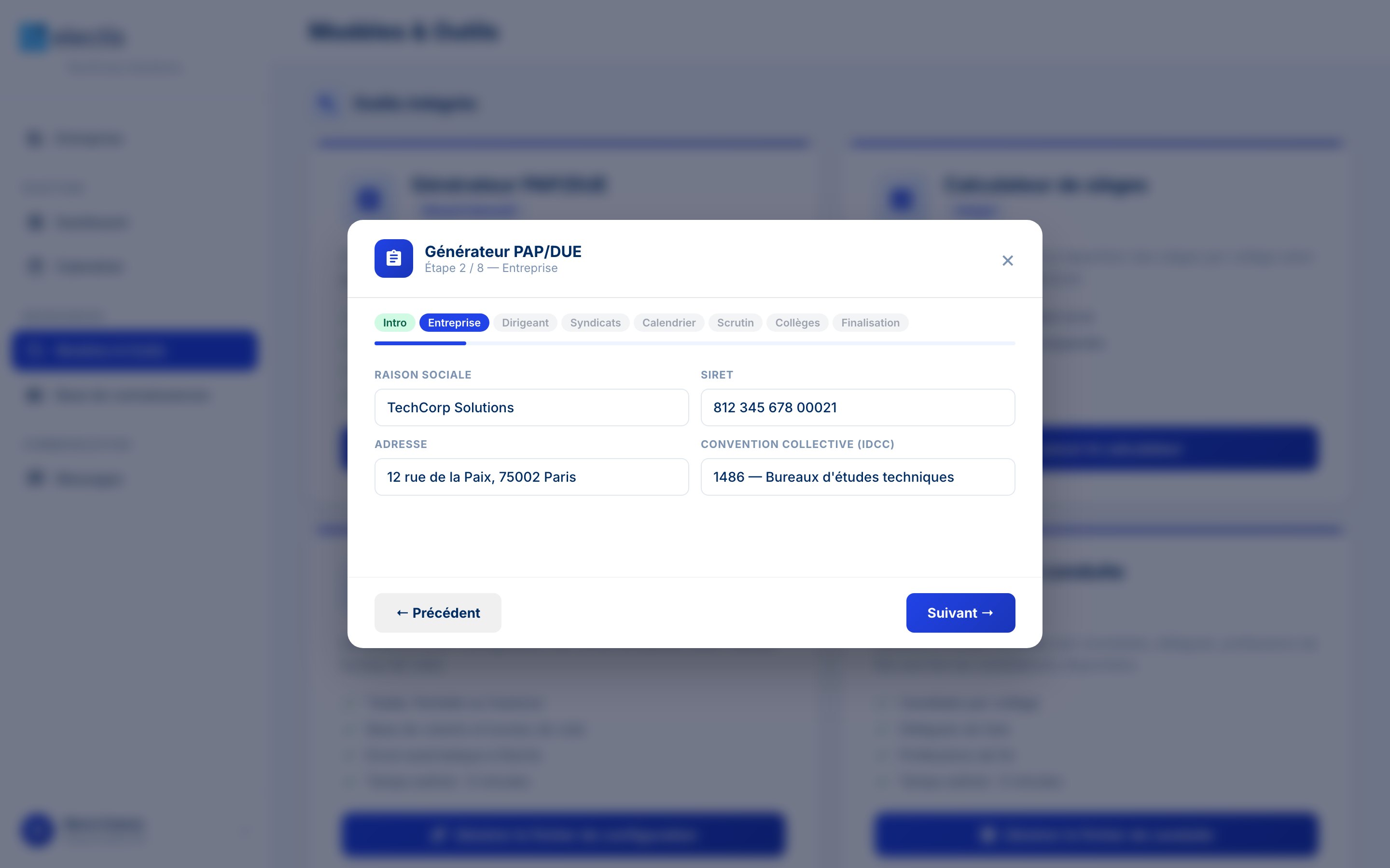 Guided generator for the pre-electoral agreement