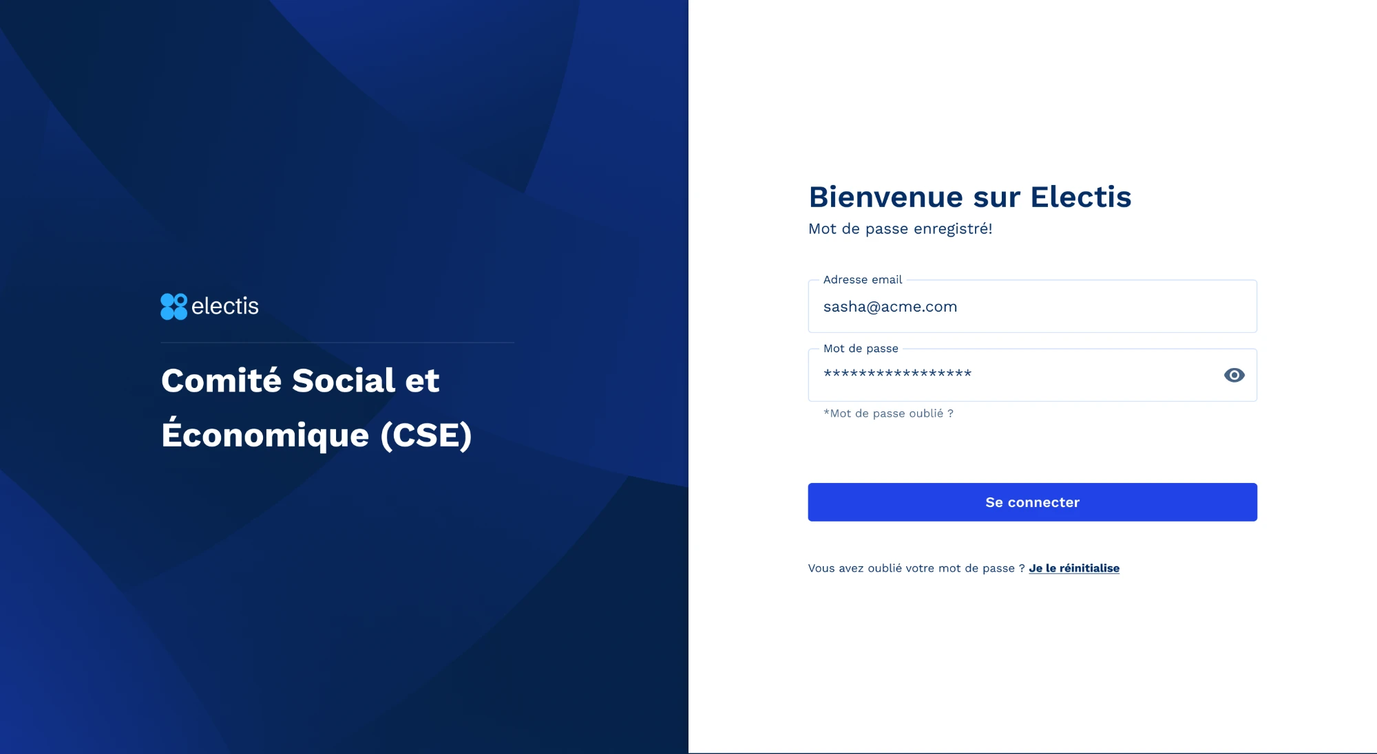 Login screen for CSE elections